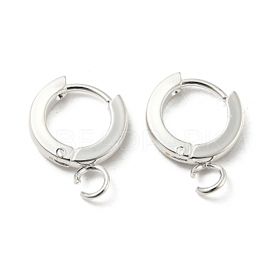 201 Stainless Steel Huggie Hoop Earrings Findings STAS-A167-01E-S-1