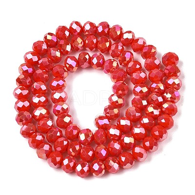Electroplate Glass Beads Strands EGLA-A044-P6mm-B22-1