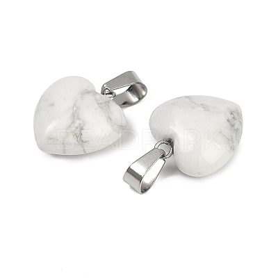 Natural Howlite Pendants G-I311-A31-1