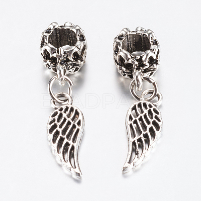 Tibetan Style Alloy European Dangle Charms PALLOY-F199-23AS-1