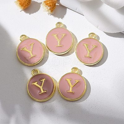 Golden Plated Alloy Enamel Charms LS-ENAM-S118-07Y-1