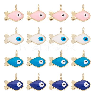 40Pcs Alloy Enamel Charms ENAM-PJ0001-15-1