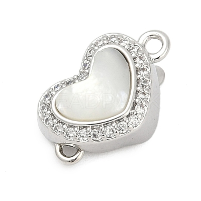 Brass Micro Pave Clear Cubic Zirconia Box Clasps KK-P291-45P-1