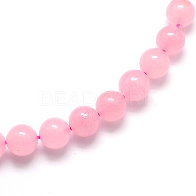 Dyed Rose Quartz Round Beads Strands LS-G-O047-05-6mm-1