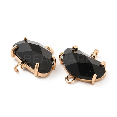 K9 Glass Connector Charms X-KK-E071-24KCG-01-1