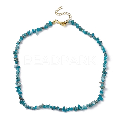 Natural Apatite Chip Beaded Necklace NJEW-JN04616-15-1