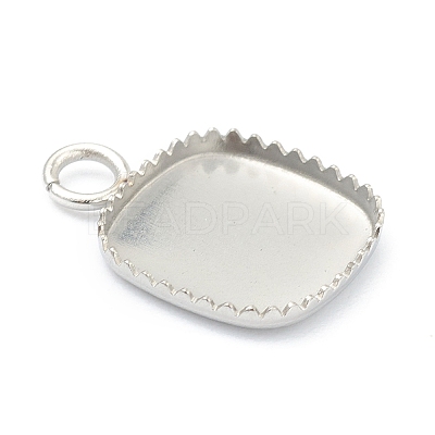 Non-Tarnish 304 Stainless Steel Pendant Cabochon Settings X-STAS-H143-29P-1