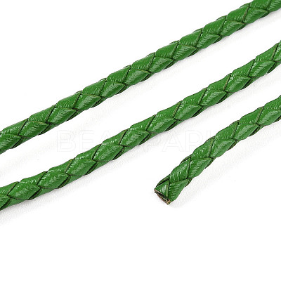 Braided Cowhide Leather Cord NWIR-N005-01K-3mm-1