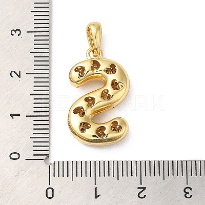 Brass Micro Pave Cubic Zirconia Pendants KK-E061-03G-19-1