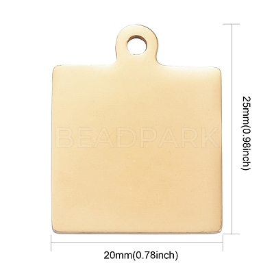 304 Stainless Steel Pendants STAS-I140-23B-G-1