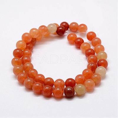 Natural Red Aventurine Bead Strands G-P257-02-6mm-1