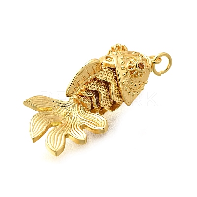 Brass Micro Pave Cubic Zirconia Pendants KK-R217-01G-01-1