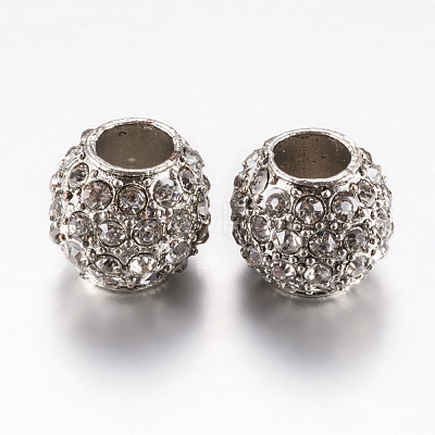 Alloy Rhinestone European Beads PALLOY-F200-03B-1