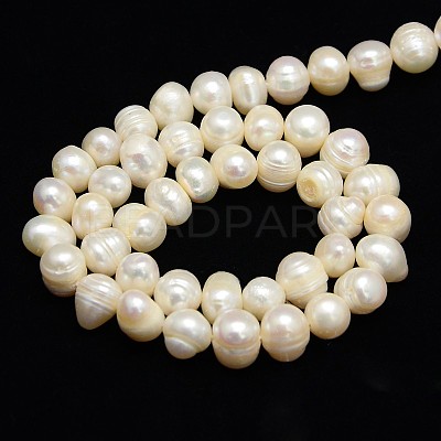 Natural Cultured Freshwater Pearl Beads Strands PEAR-L001-C-08-1