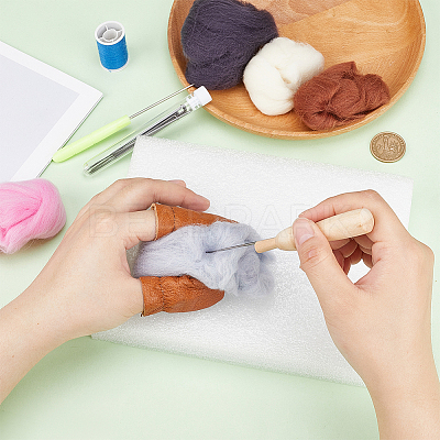 Needle Felting Wool Roving AJEW-PH0011-68-1