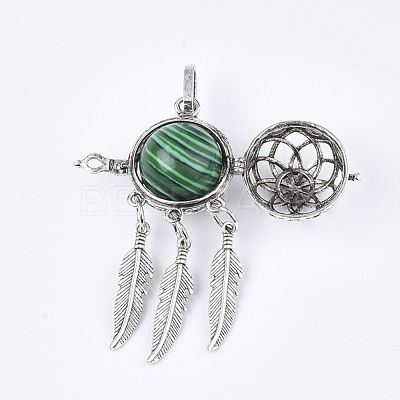 Alloy Cage Big Pendants G-S246-16-1