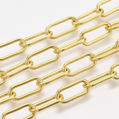 Unwelded Iron Paperclip Chains CH-S125-09B-G-1