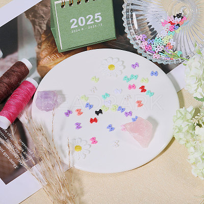 120Pcs 12 Colors Mini Resin Button FIND-GL0002-02-1