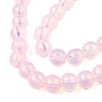 Baking Paint Glass Beads Strands X-DGLA-Q023-6mm-DB3-1