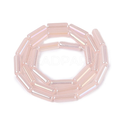Electroplate Imitation Jade Glass Beads Strands EGLA-Q132-02A-A04-1
