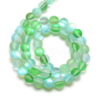 Synthetic Moonstone Beads Strands G-F142-8mm-M-1