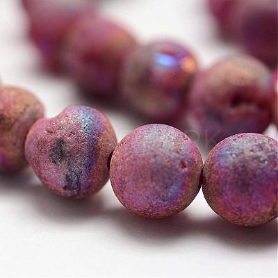 Electroplated Natural Quartz Crystal Beads Strands G-K174-01E-1