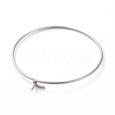 316 Surgical Stainless Steel Hoop Earring Findings STAS-J025-01D-P-1