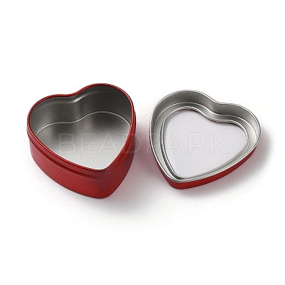 Tinplate Iron Heart Shaped Candle Tins CON-NH0001-01A-1