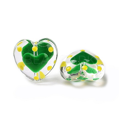 Glass Heart Beads LS-GLAA-D005-01C-1