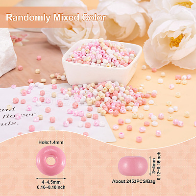 Opaque Glass Round Seed Beads GLAA-TAC0025-07B-06-1