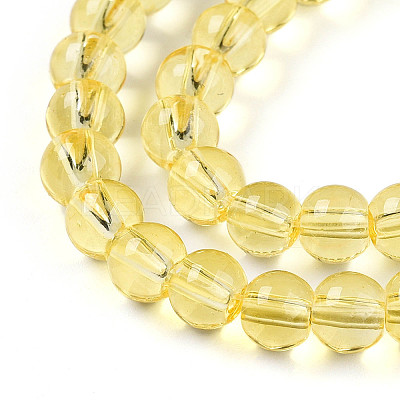 Baking Paint Transparent Glass Beads X1-DGLA-N006-6mm-04-1