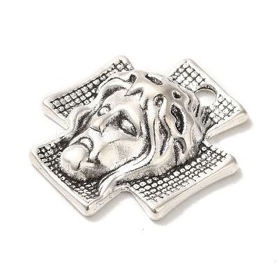 Tibetan Style Alloy Cross with Jesus Alloy Pendants for Easter Jewelry LS-LF10674Y-1