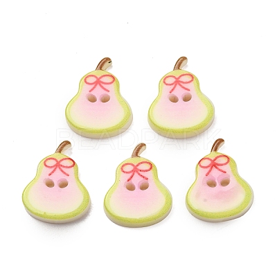 2-Hole Printed Opaque Resin Buttons RE-CBA2C75-04A-1
