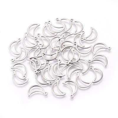 Tarnish Resistant 304 Stainless Steel Open Pendants STAS-F187-06P-1