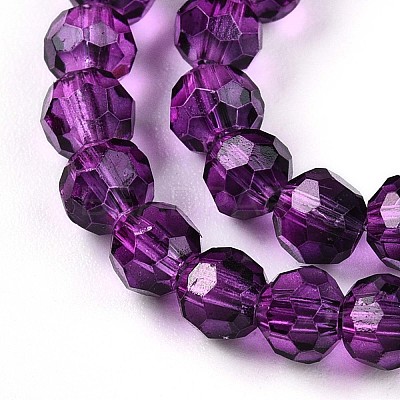 Baking Paint Transparent Glass Beads X1-DGLA-A035-T4mm-A09-1