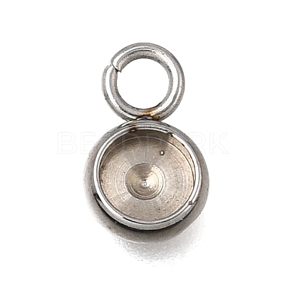 304 Stainless Steel Pendant Cabochon Settings STAS-F365-02A-P-1