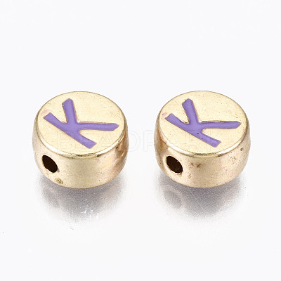 Alloy Enamel Beads X-ENAM-S122-029K-RS-1