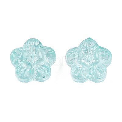 Transparent Spray Painted Glass Beads GLAA-N035-029-C01-1