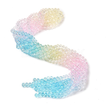 Transparent Painted Glass Beads Strands DGLA-A034-T8mm-A21-1