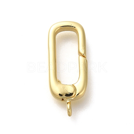 Rack Plating Oval Brass Spring Gate Rings LS-KK-Z086-53G-04-1