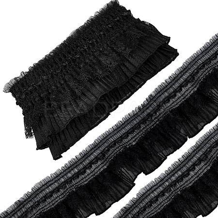 12 Yards Polyester Lace Ribbon OCOR-NB0002-84C-1