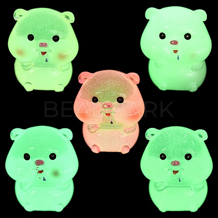 Luminous Resin Pig Display Decoration RESI-G070-01B-1