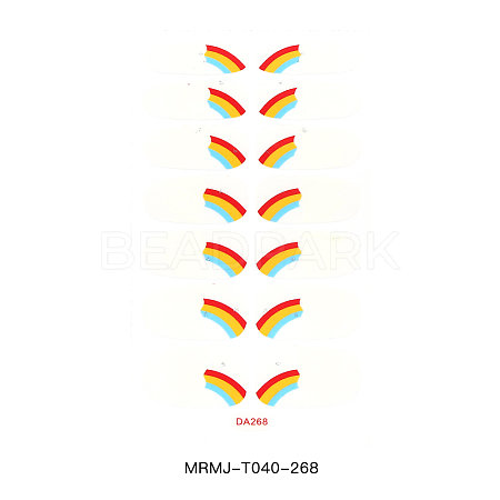 Rainbow Full Cover Nail Wraps Stickers MRMJ-T040-268-1