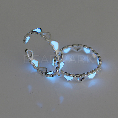 Luminous Heart Alloy Cuff Ring LUMI-PW0001-109P-02-1