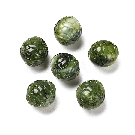 Two-tone Opaque Acrylic Beads OACR-G037-02G-1