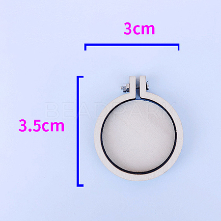 Mini Wooden Embroidery Hoops TOOL-PW0003-019A-01-1