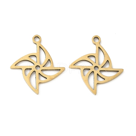 201 Stainless Steel Laser Cut Pendants STAS-P428-05G-1
