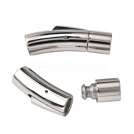 304 Stainless Steel Bayonet Clasps STAS-I013-4mm-01-1