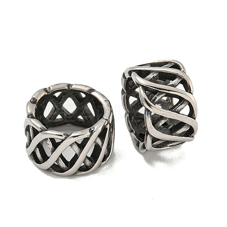 316 Surgical Stainless Steel European Beads STAS-Q326-03AS-01-1