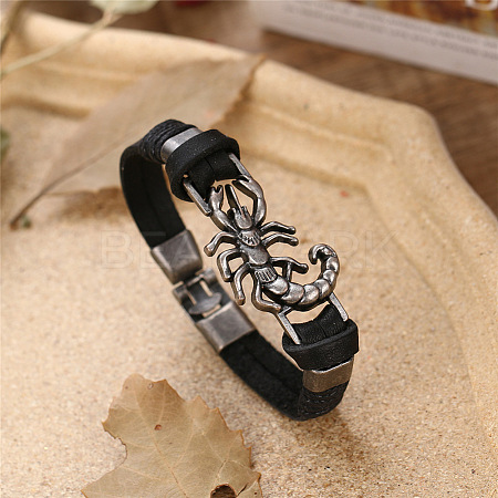 Scorpion Imitation Leather Cord Bracelets FS-WG99B7F-01-1